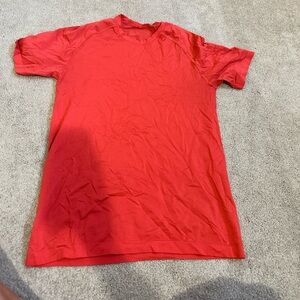 mens red lululemon shirt